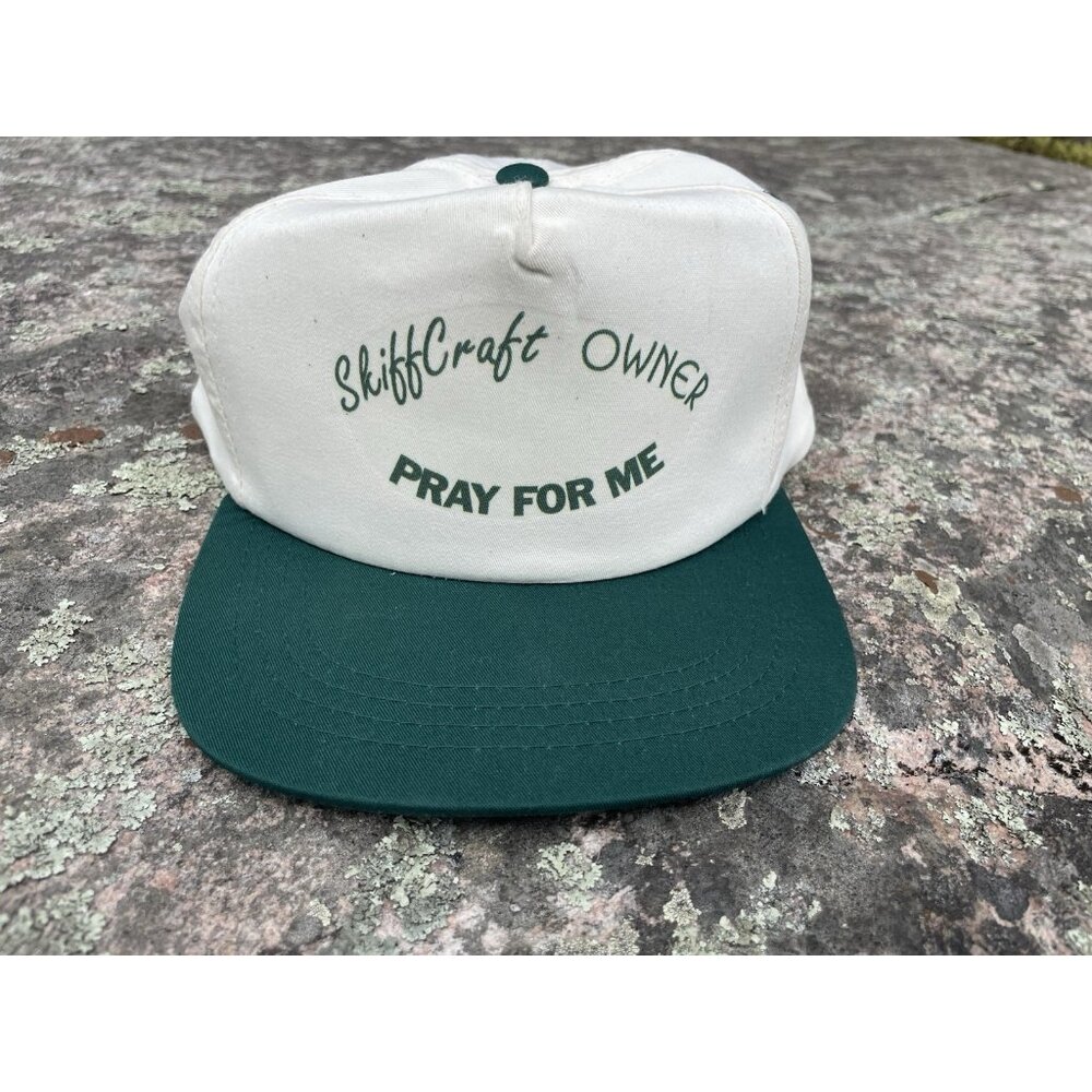 Vtg SkiffCraft Hat Yupoong Snapback Boat Cap Nautical Y2K Grunge Skiff Craft 90s